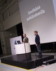 Lavalla Prosicraftin esiintyjät Juho Liljamo ja Timo Kirmanen.