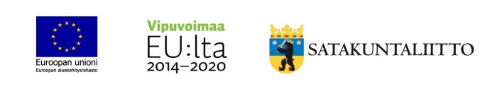 Yhteislogo Satakuntaliitto Eakr EU logot.
