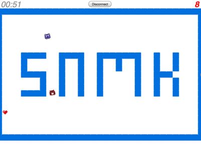 A screenshot of a maze game with SAMK written on the bottom.