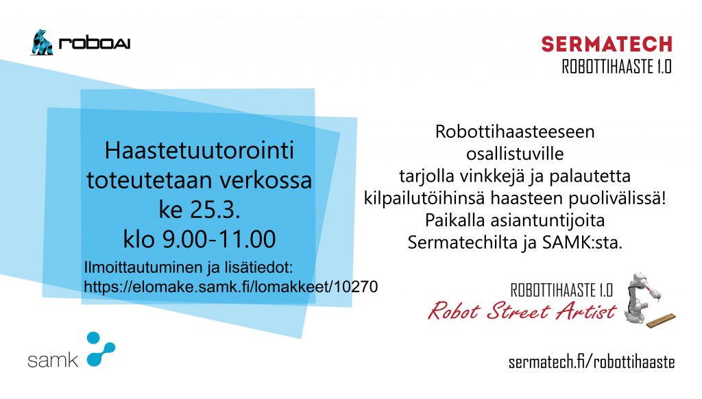 Sermatech robottihaaste 1.0 mainos.