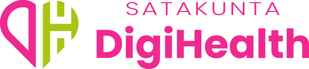 Satakuntadigihealth Vaaka Vaalealle Pohjalle Satakunta Digihealth logo.