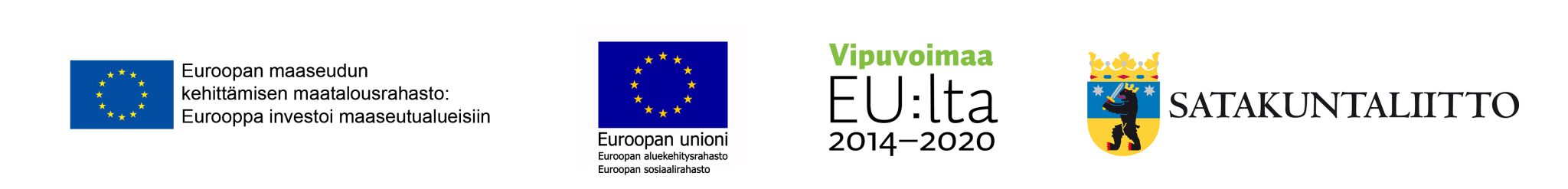 Yhteislogo Satakuntaliitto Maatalous Molemmat Eu+maaseutu logo.