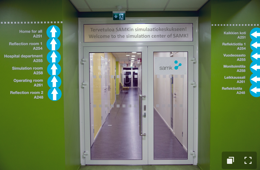 SAMKin simulaatiokeskus Porin kampuksella.
