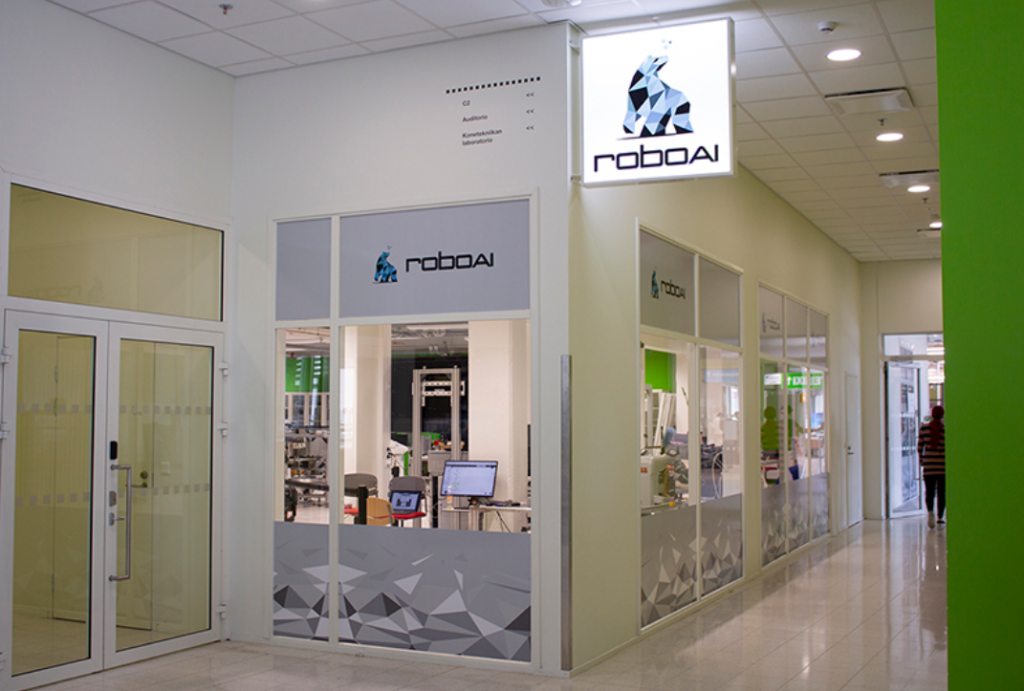 Picture shows the RoboAI lab located at SAMK campus Pori.