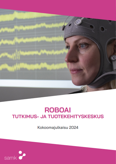 Kuvakaappaus RoboAI tutkimus- ja tuotekehityskeskuksen Kokoomajulkaisu 2024:n kannesta.