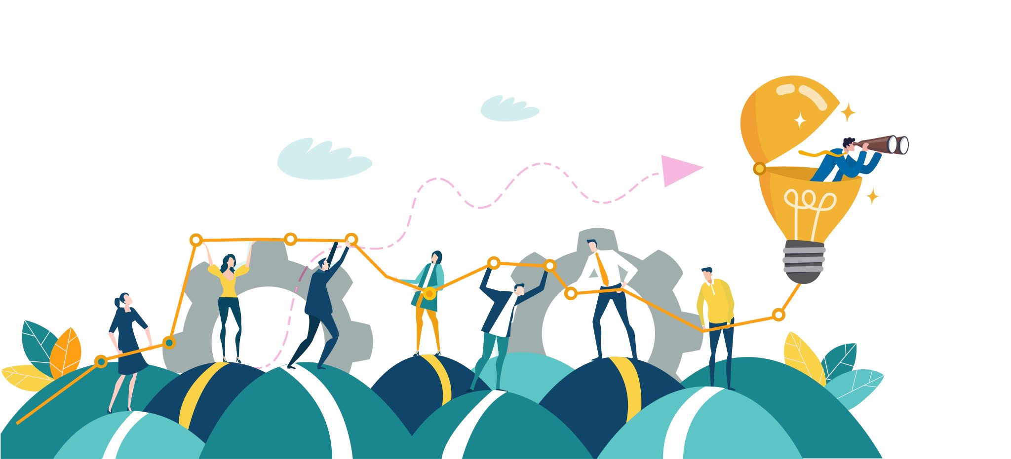 Business People, Creative Team Holding And Caring Growth Arrow A Business People, Creative Team Holding And Caring Growth Arrow A