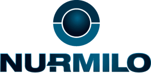 Nurmilo logo, sininen teksti