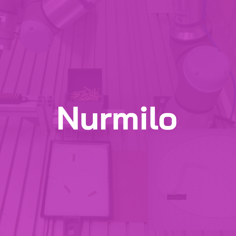 Pinkki kuvake, jossa lukee valkoisella Nurmilo